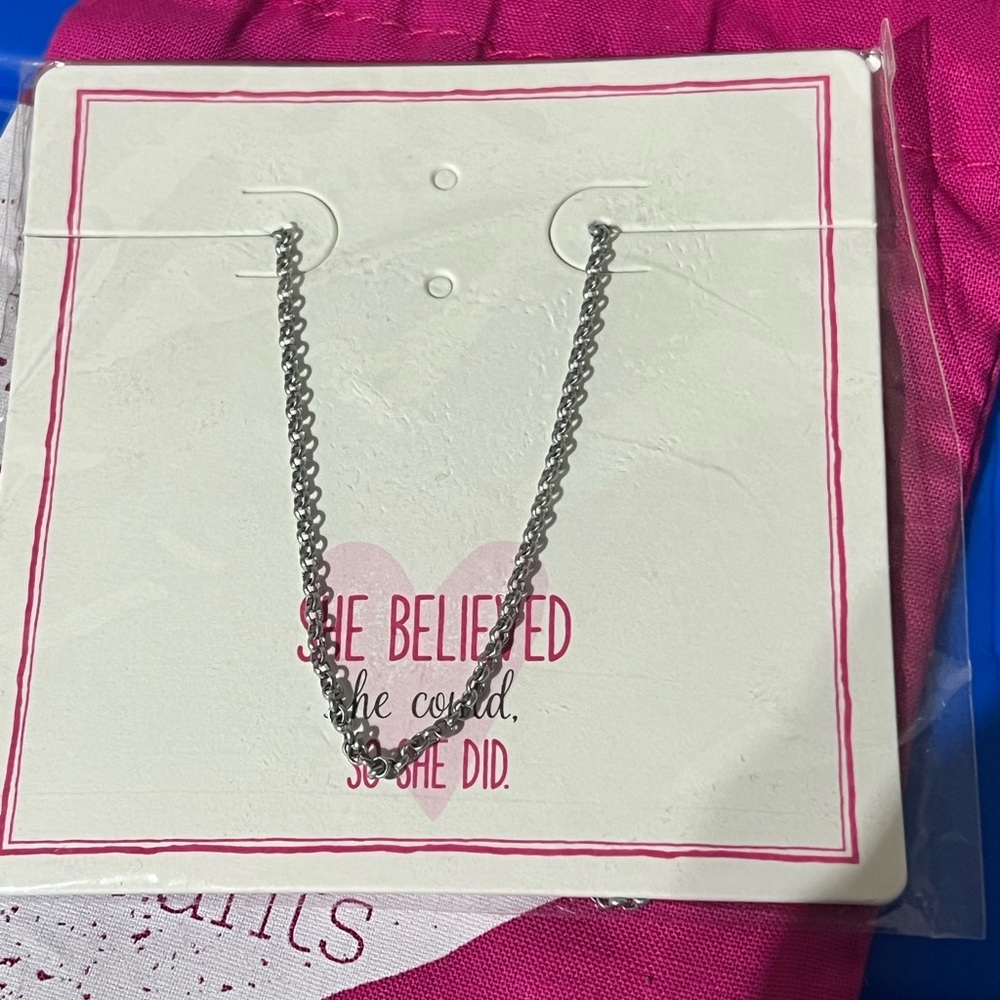 Thirty One Dainty Rolo Silver Chain Necklace 24”